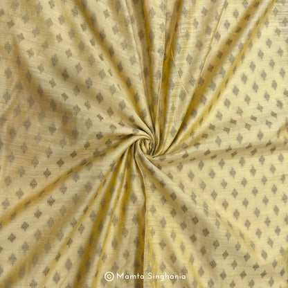 Light Yellow Cotton Jacquard Fabric