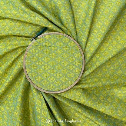 Light Green Cotton Jacquard Fabric