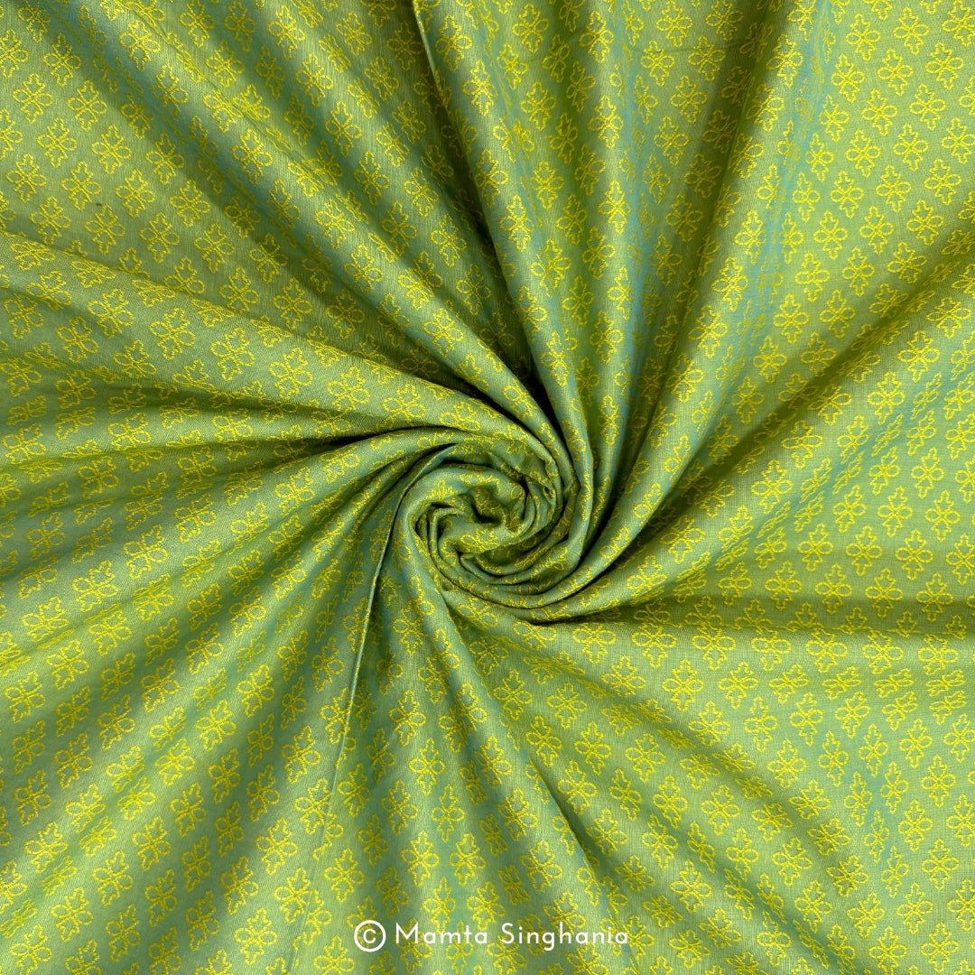 Light Green Cotton Jacquard Fabric