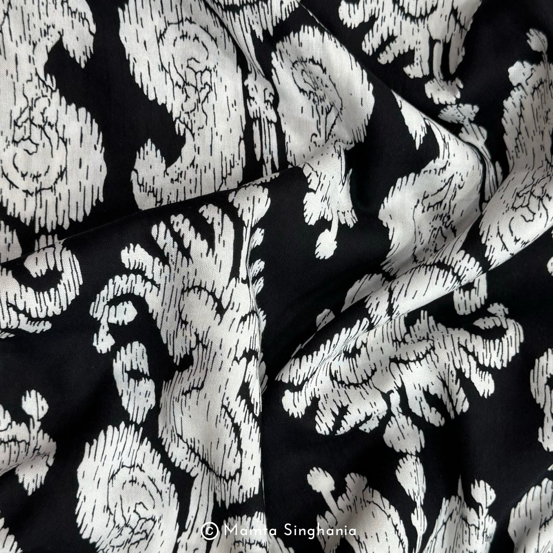 Abstract Printed Cotton Rayon Fabric