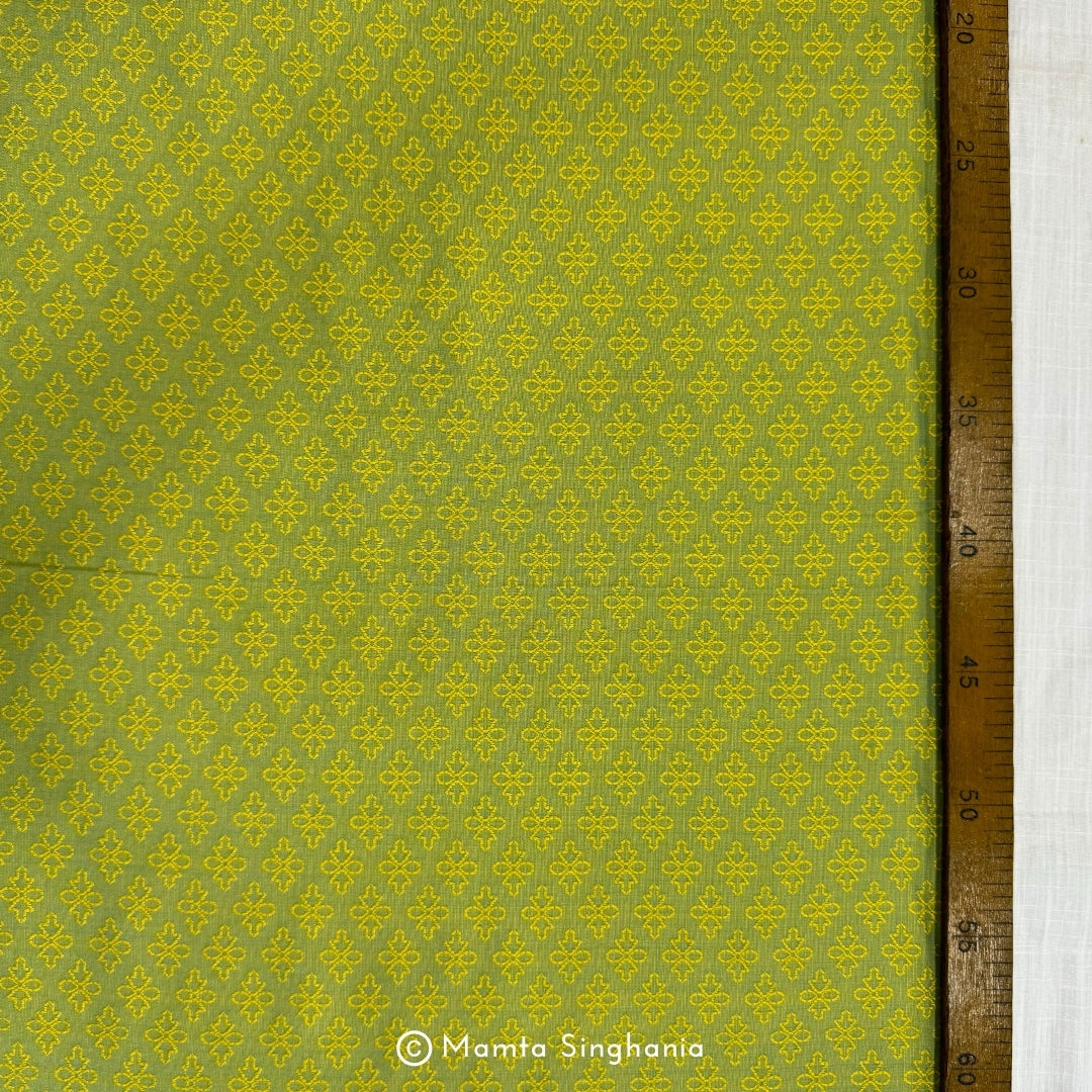 Light Green Cotton Jacquard Fabric