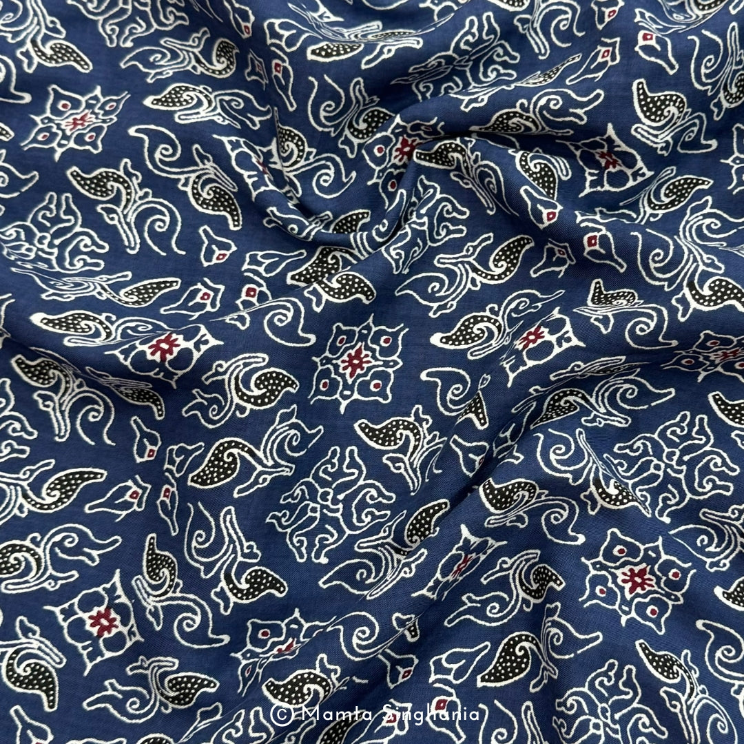 Abstract Printed Cotton Rayon Fabric