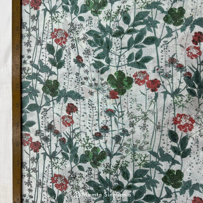 Floral Printed Cotton Hakoba Fabric