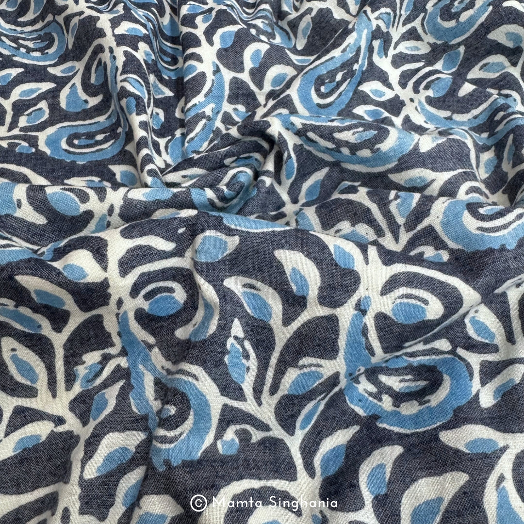 Abstract Printed Linen Fabric