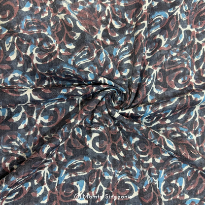 Abstract Printed Linen Fabric