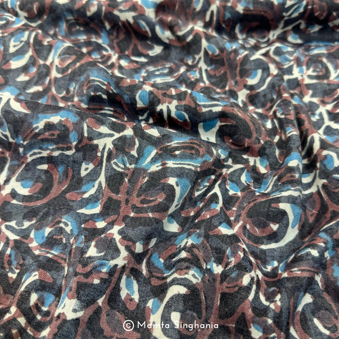 Abstract Printed Linen Fabric