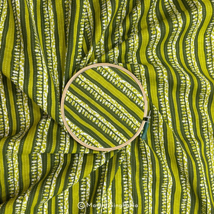 Green Printed Kantha A-line Kurti