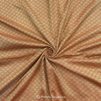 Orange Cotton Jacquard Fabric