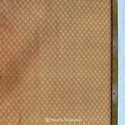 Orange Cotton Jacquard Fabric