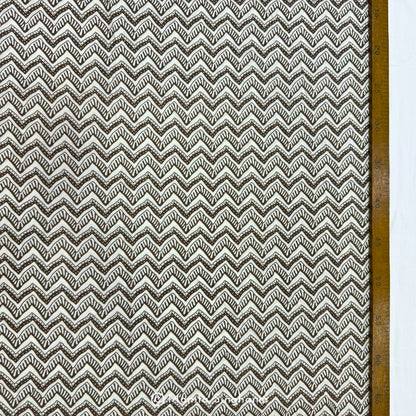 Brown Chevron Printed Cotton Fabric