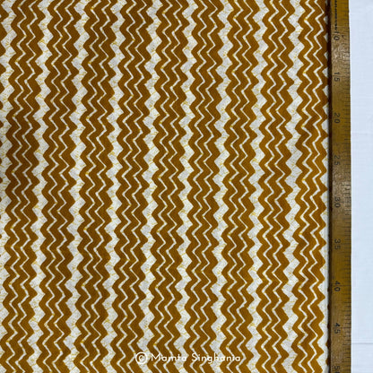 Yellow Chevron Printed Cotton Fabric