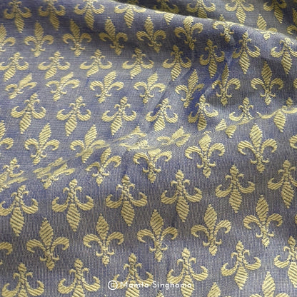 Yellow Purple Cotton Jacquard Fabric