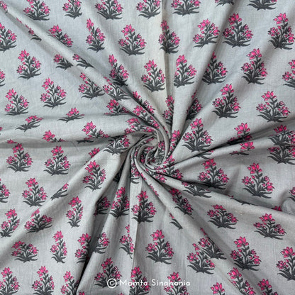 Floral Printed Cotton Flex Fabric