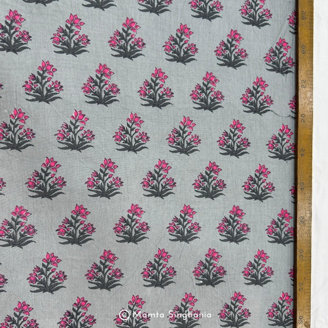 Floral Printed Cotton Flex Fabric