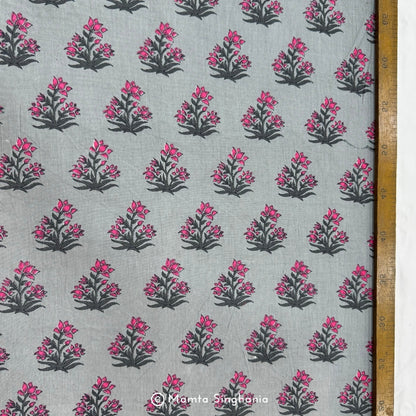 Floral Printed Cotton Flex Fabric