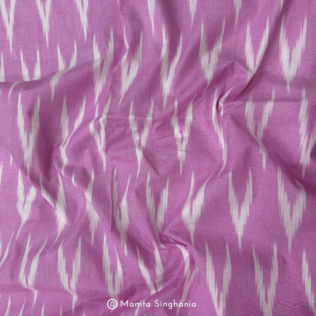 Pink Glazed Ikkat Fabric