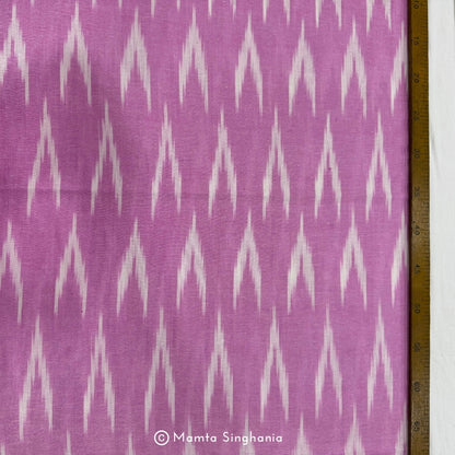 Pink Glazed Ikkat Fabric