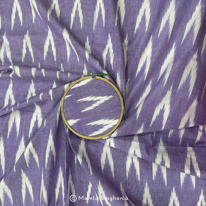 Lavender Glazed Ikkat Fabric