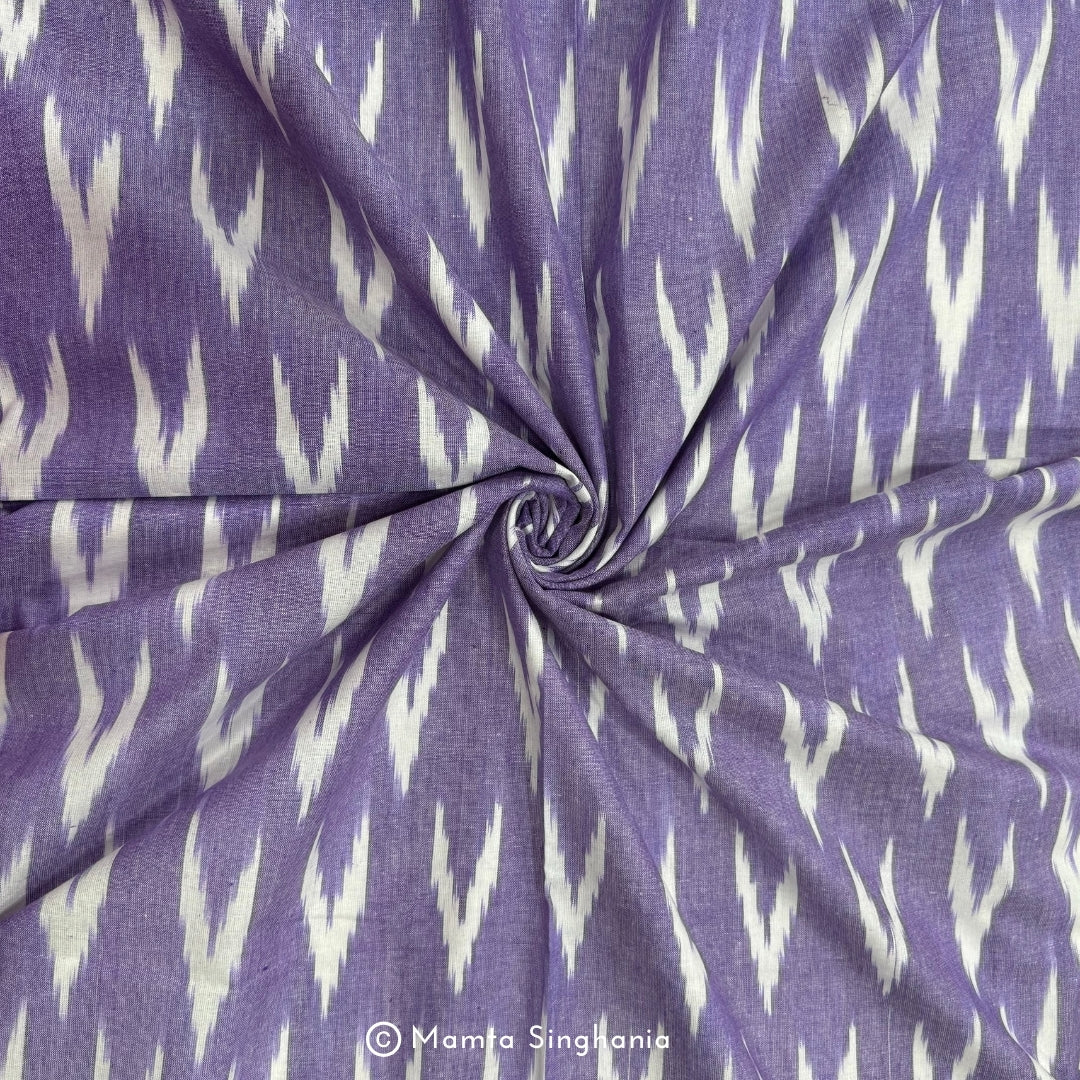 Lavender Glazed Ikkat Fabric