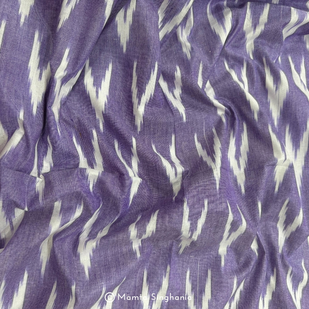 Lavender Glazed Ikkat Fabric